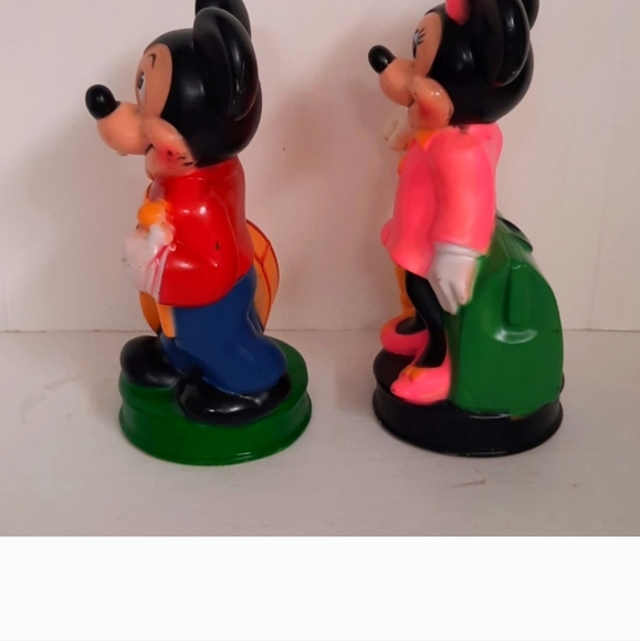 Vintage 1970s Mickey Mouse And Minnie Mouse 10 Inch Plastic Bank Set - Picture 6 of 12
